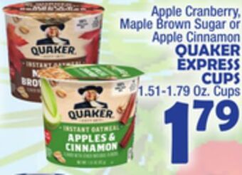 Bravo Supermarkets Quaker express cups offer