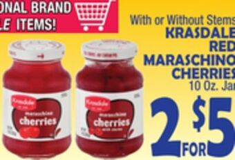 Bravo Supermarkets Krasdale red maraschino cherries offer