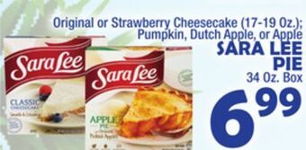 Bravo Supermarkets Sara lee pie 34 oz. box offer