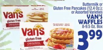 Bravo Supermarkets Van's waffles 8-9.5 oz. box offer