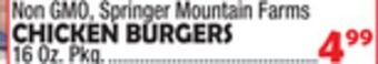 Bravo Supermarkets Springer mountain farms chicken burgers offer