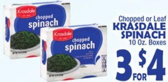 Bravo Supermarkets Krasdale spinach offer