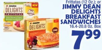 Bravo Supermarkets Jimmy dean delights breakfast sandwiches 16.4-20.8 oz. box offer