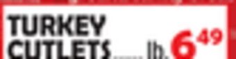 Bravo Supermarkets Turkey cutlets offer