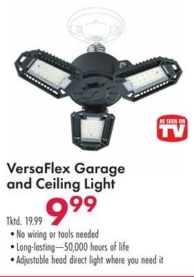Boscov's Versaflex garage and ceiling light offer