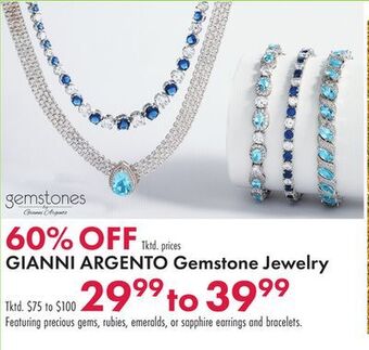 Boscov's Gianni argento gemstone jewelry offer