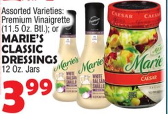 Bravo Supermarkets Marie's classic dressings 12 oz. jars offer