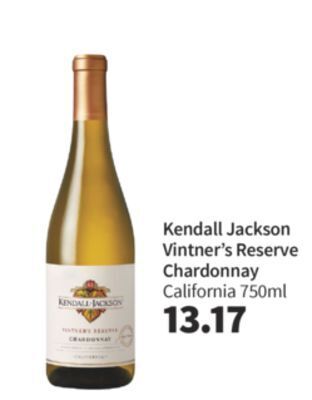 Total Wine Kendall jackson vintner's reserve chardonnay offer