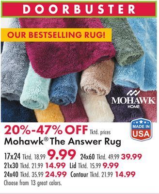 Boscov's Mohawk® the answer rug offer