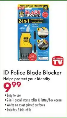 Boscov's Id police blade blocker offer