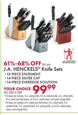 Boscov's J.a. henckels® knife sets offer