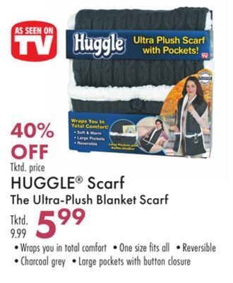 Boscov's Huggle® scarf the ultra-plush blanket scarf offer