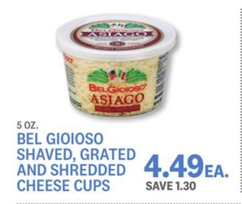 Kings Food Markets Bel gioioso shaved, grated and shredded cheese cups offer