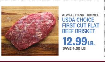 Kings Food Markets Usda choice first cut flat beef brisket offer