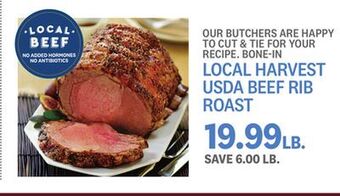 Kings Food Markets Local harvest usda beef rib roast offer