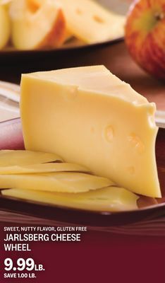 Kings Food Markets Jarlsberg cheese wheel offer