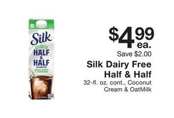 Fairway Store Market Silk dairy free half & half offer
