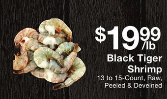 Fairway Store Market Black tiger shrimp offer