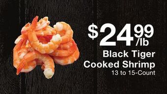 Fairway Store Market Black tiger cooked shrimp offer