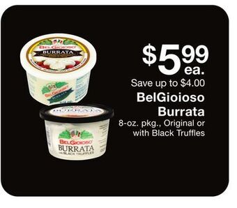Fairway Store Market Belgioioso burrata offer