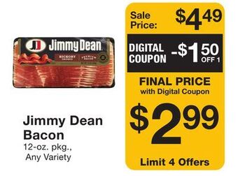 Fairway Store Market Jimmy dean bacon offer