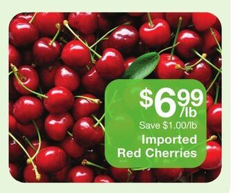 Fairway Store Market Imported red cherries offer