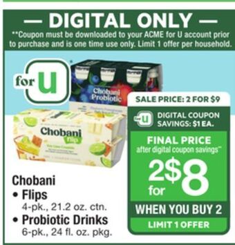 ACME Chobani offer