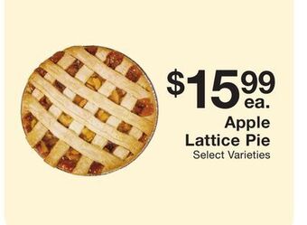 Fairway Store Market Apple lattice pie offer