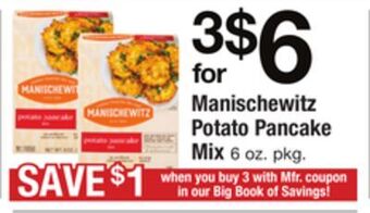 ACME Manischewitz potato pancake mix offer