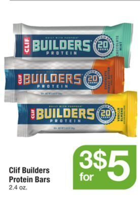 ACME Clif builders protein bars offer