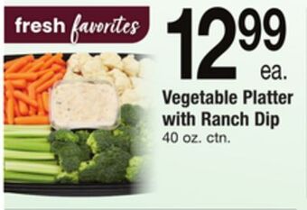ACME Vegetable platter with ranch dip offer