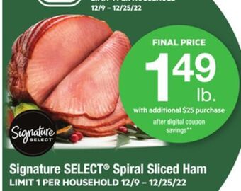 ACME Signature select® spiral sliced ham offer