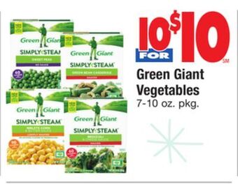 ACME Green giant vegetables offer