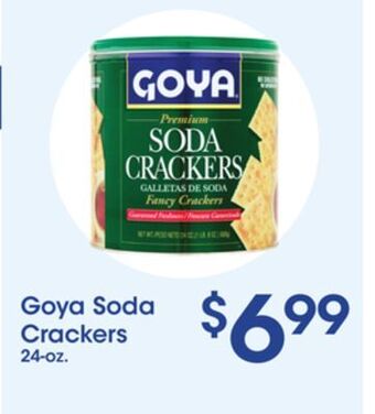 Price Rite Goya soda crackers offer