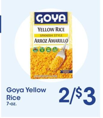 Price Rite Goya yellow rice offer