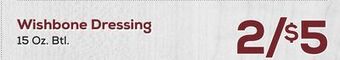 DeCicco & Sons Wishbone dressing offer
