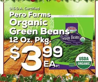 DeCicco & Sons Pero farms organic green beans offer
