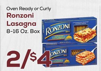 DeCicco & Sons Ronzoni lasagna offer