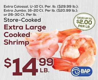 DeCicco & Sons Extra large cooked shrimp offer