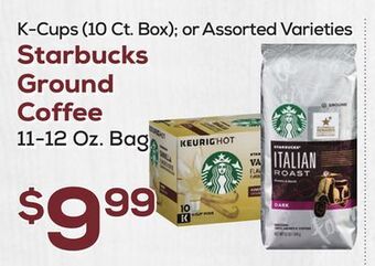 DeCicco & Sons Starbucks ground coffee 11-12 oz. bag offer