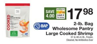 The Fresh Grocer 2-lb. bag large cooked shrimp offer