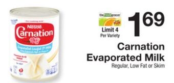 The Fresh Grocer Evaporated milk offer