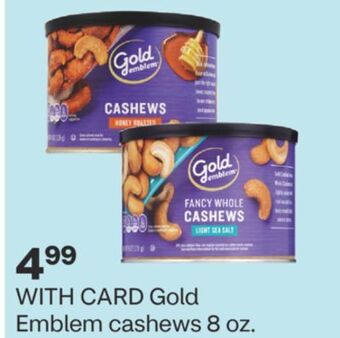 CVS Gold emblem cashews 8 oz. offer