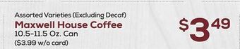 DeCicco & Sons Maxwell house coffee offer