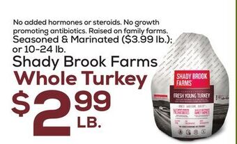 DeCicco & Sons Shady brook farms whole turkey offer
