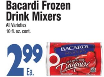 Bacardi frozen drink mixers
