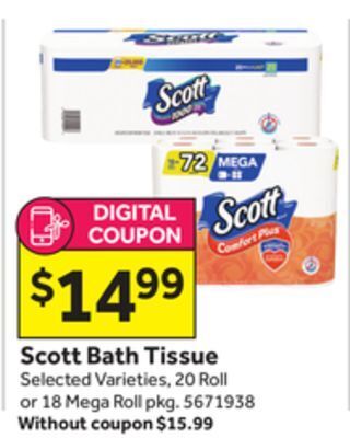 Stop&Shop Scott bath tissue offer