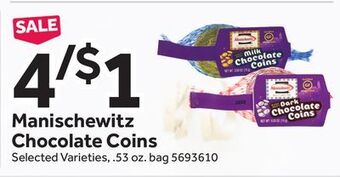 Stop&Shop Manischewitz chocolate coins offer