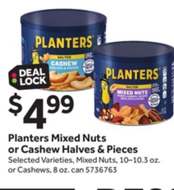 Stop&Shop Planters mixed nuts or cashew halves & pieces offer