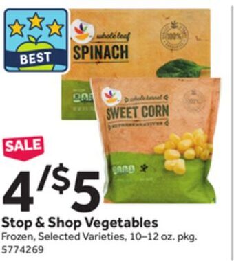 Stop&Shop Stop & shop vegetables offer